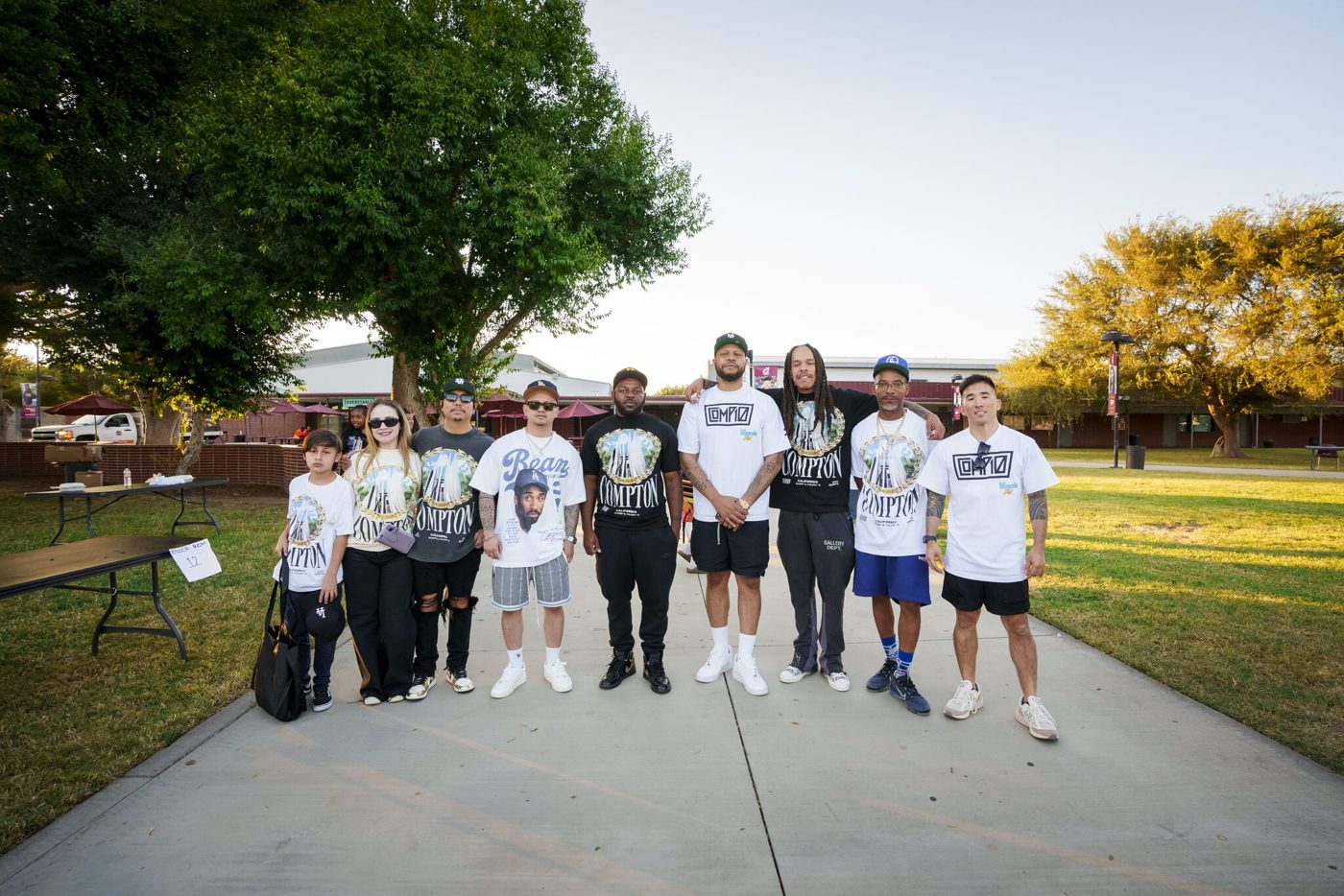 Tim Hirata with the Comp10 team and friends at Compton Fest